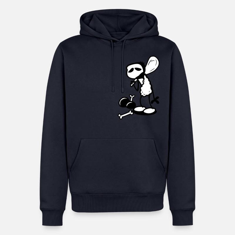 Steinzeitmenschen-Willy - Männer Premium Bio Hoodie - Navy