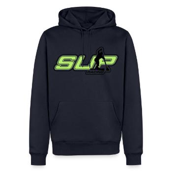 contour de course sup 2farbig noir - Sweat à capuche Premium bio Homme - bleu marine - Devant - Nico (187cm)