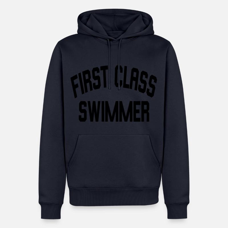 First Class Swimmer - Männer Premium Bio Hoodie - Navy