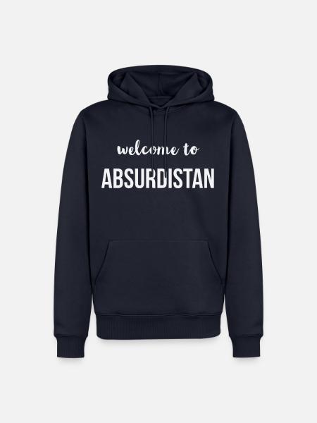 welcome to ABSURDISTAN - Männer Premium Bio Hoodie - Navy