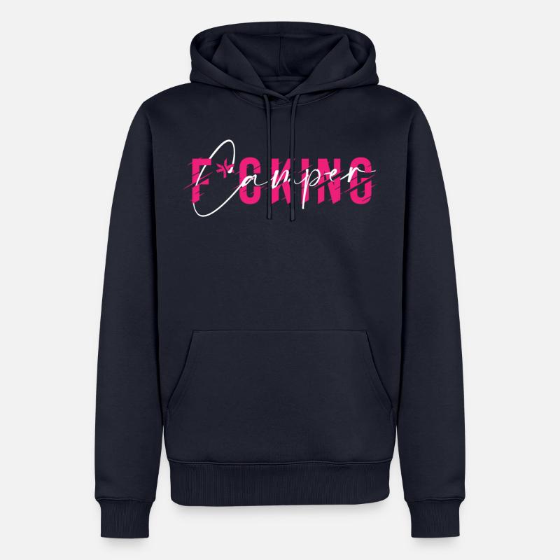 FUCKING Camper Electro - Sweat à capuche Premium bio Homme - bleu marine