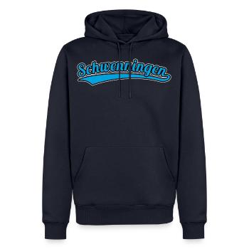Schwenningen Fan Design Schwenninger Neckar Stadt - Männer Premium Bio Hoodie - Navy - Vorne - Nico (187cm)