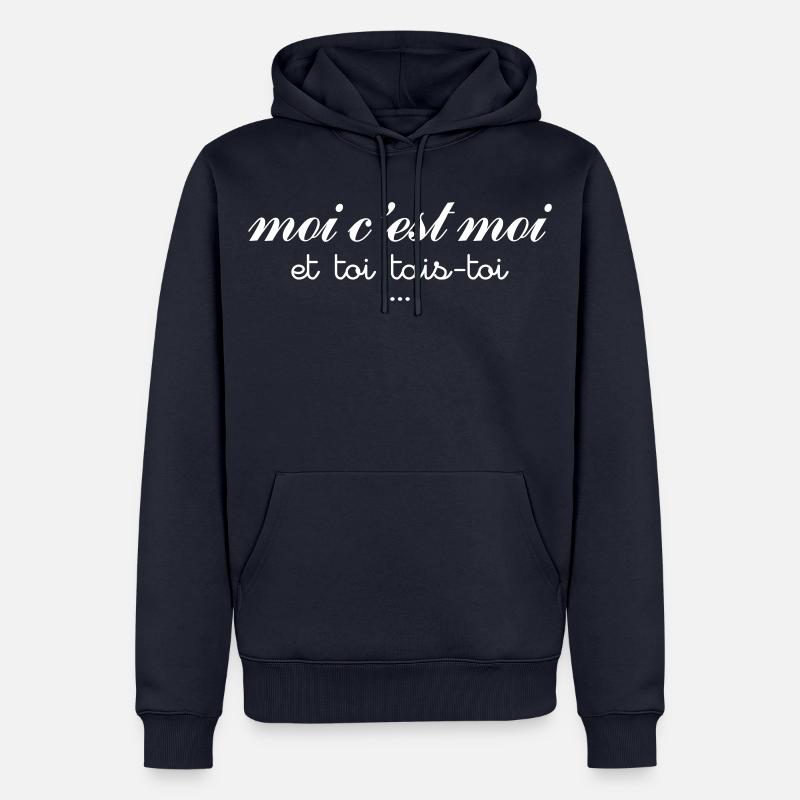 Moi C'est Moi - Sweat à capuche Premium bio Homme - bleu marine