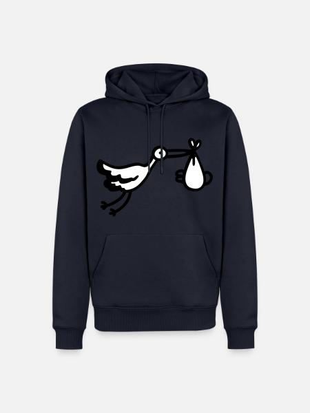 Stork + Baby - Men’s Premium Organic Hoodie - navy