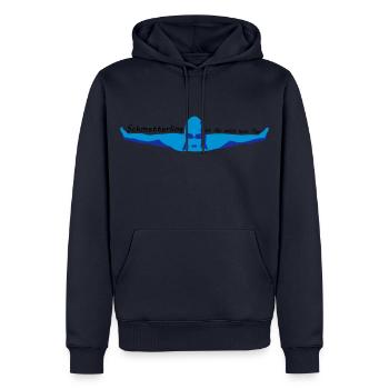 Schmetterling - kein Tier - Männer Premium Bio Hoodie - Navy - Vorne - Nico (187cm)