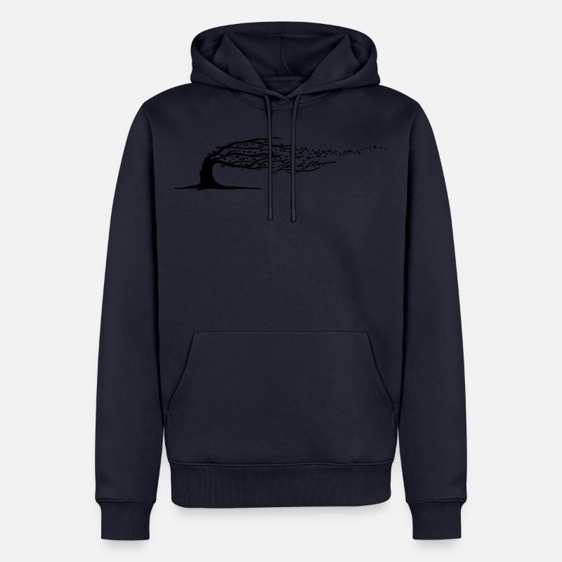 Let it flow - Männer Premium Bio Hoodie - Navy