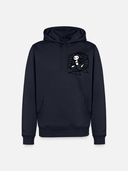 Willy im Hamsterrad - Männer Premium Bio Hoodie - Navy