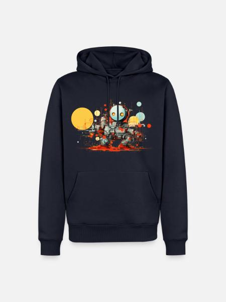 The Real Party Robot - Männer Premium Bio Hoodie - Navy
