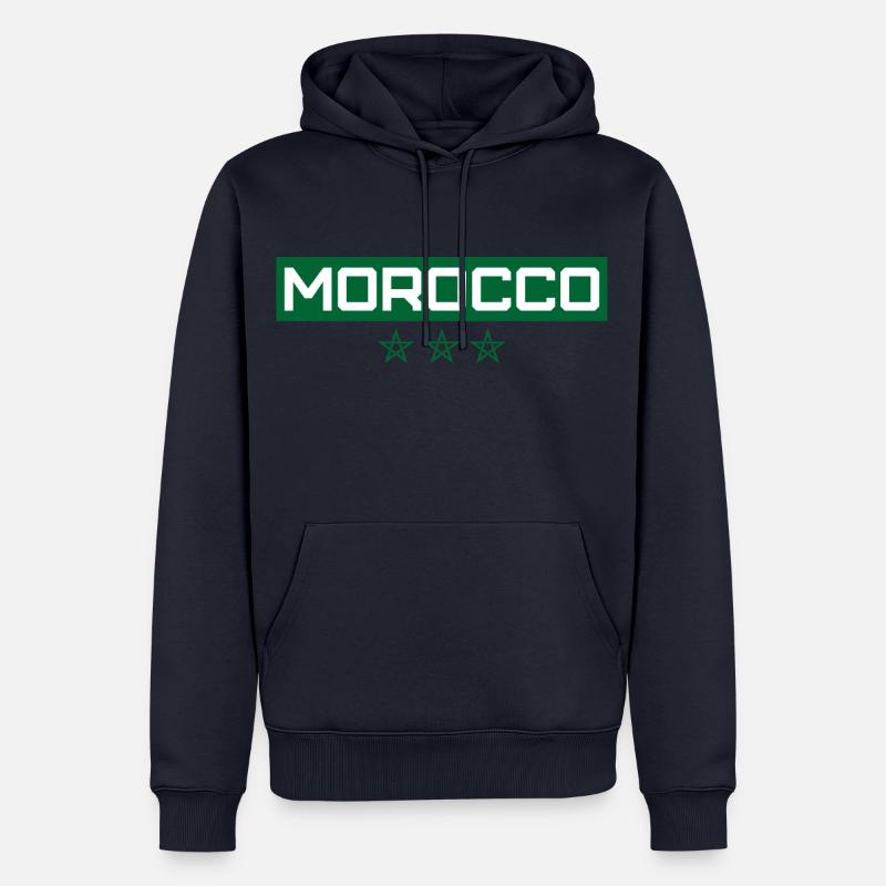 Maroc - Sweat à capuche Premium bio Homme - bleu marine