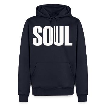 soul sehle rnb menschlich love peace heart liebe - Männer Premium Bio Hoodie - Navy - Vorne - Nico (187cm)