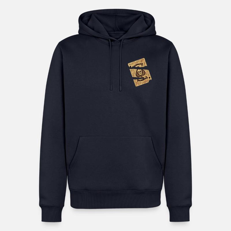 As de Pique - Sweat à capuche Premium bio Homme - bleu marine