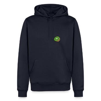 Kiwi - Männer Premium Bio Hoodie - Navy - Vorne - Nico (187cm)