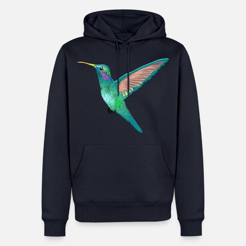 Colibri le plus petit oiseau du monde Bee Nutar Elf - Sweat à capuche Premium bio Homme - bleu marine