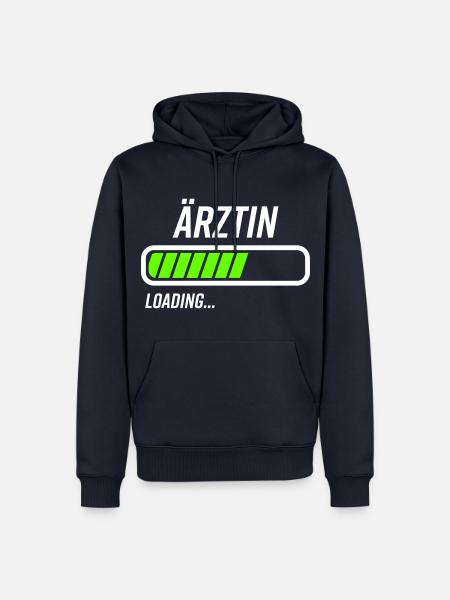 Ärztin Loading Ladebalken - Männer Premium Bio Hoodie - Navy