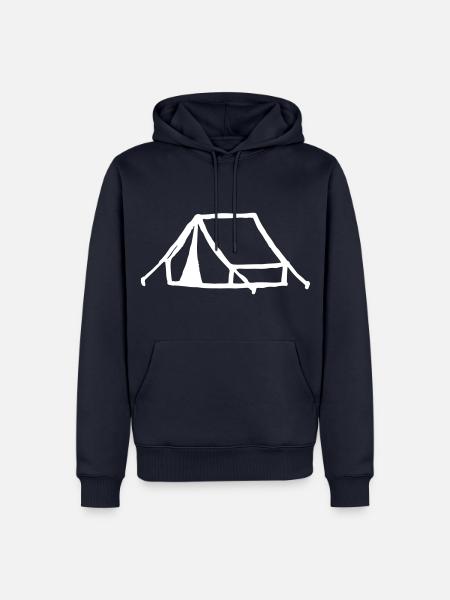 Zelten Zelt Camping - Männer Premium Bio Hoodie - Navy