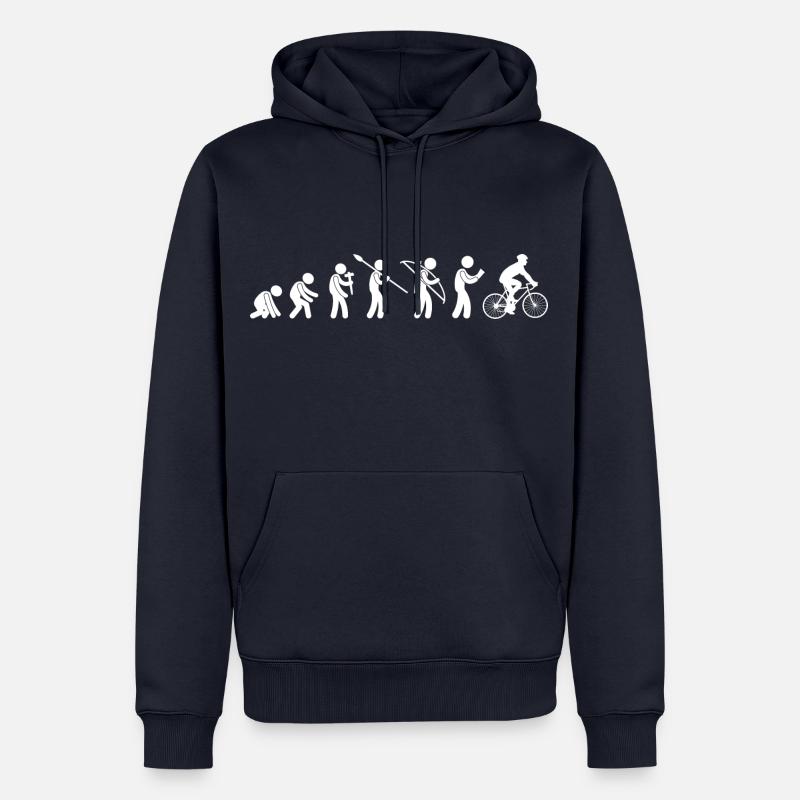 Fahrrad Evolution - Männer Premium Bio Hoodie - Navy