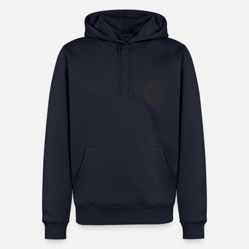 Buchstabe C - Männer Premium Bio Hoodie - Navy
