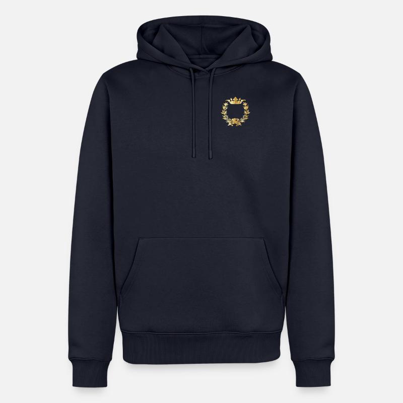 Couronne - Sweat à capuche Premium bio Homme - bleu marine
