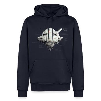 Explorer X4 - Männer Premium Bio Hoodie - Navy - Vorne - Nico (187cm)