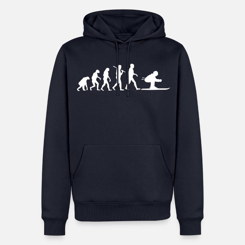 Evolution Skiing - Männer Premium Bio Hoodie - Navy