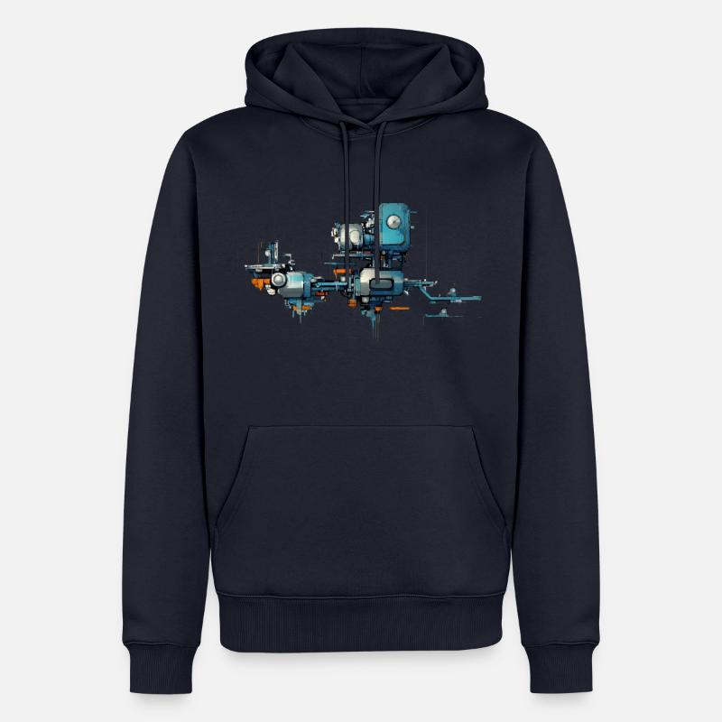 Pack Stack Machine - Sweat à capuche Premium bio Homme - bleu marine