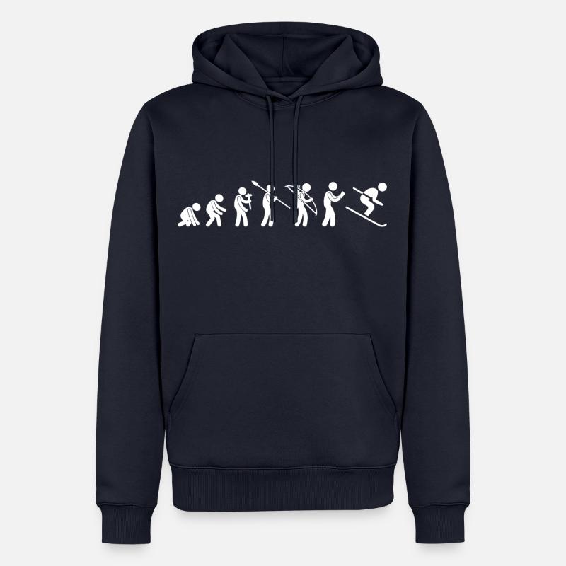Ski Evolution - Männer Premium Bio Hoodie - Navy