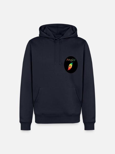Logo bunt klein - Männer Premium Bio Hoodie - Navy