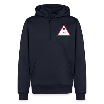 New World - Männer Premium Bio Hoodie - Navy - Vorne - Nico (187cm)