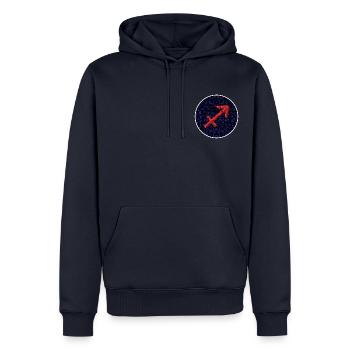 Saggitarius - Männer Premium Bio Hoodie - Navy - Vorne - Nico (187cm)