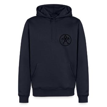 Zunftzeichen Klempner - Männer Premium Bio Hoodie - Navy - Vorne - Nico (187cm)
