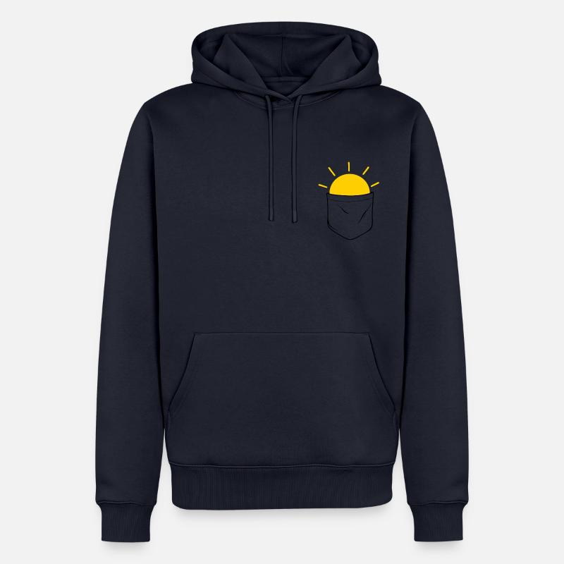 Sonne - Männer Premium Bio Hoodie - Navy
