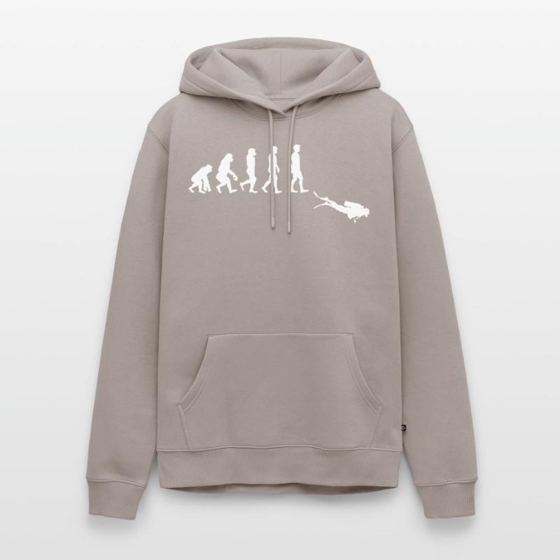 Diving Scuba Dive Evolution Evolution Funny Men’s Premium Organic Hoodie