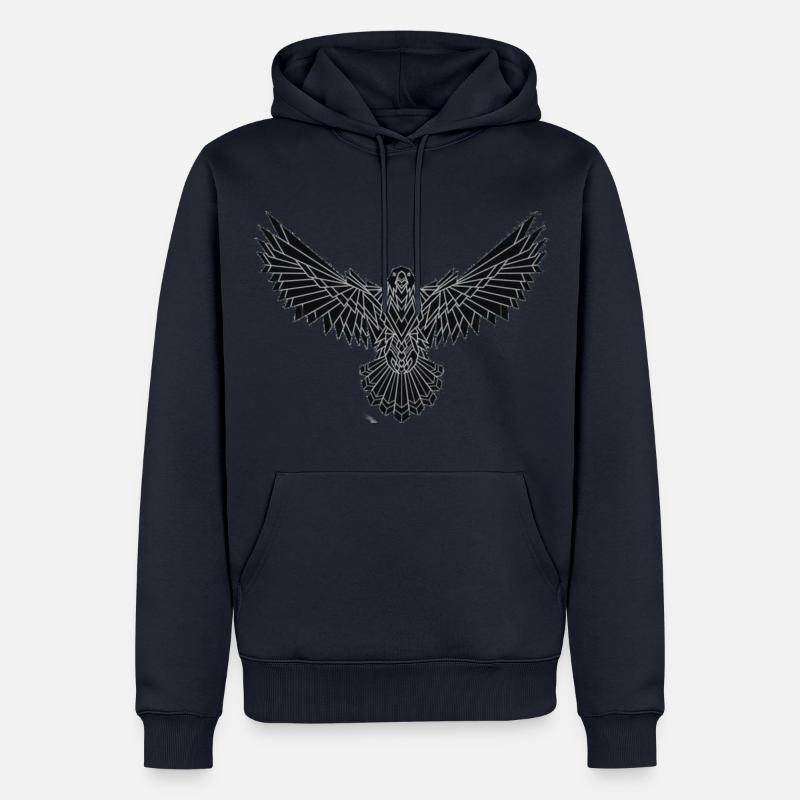 Libre comme un aigle - Sweat à capuche Premium bio Homme - bleu marine