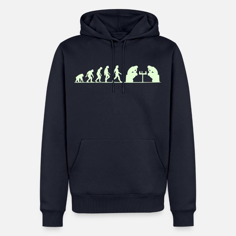 évolution échec - Sweat à capuche Premium bio Homme - undefined