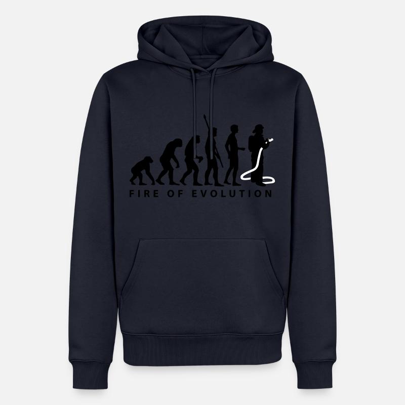 evolution_feuerwehr_2c - Sweat à capuche Premium bio Homme - bleu marine