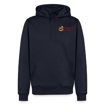 Mit Bier siehst du noch besser aus! - Männer Premium Bio Hoodie - Navy - Vorne - Nico (187cm)