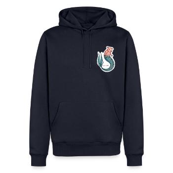 Meerjungsau - Männer Premium Bio Hoodie - Navy - Vorne - Nico (187cm)
