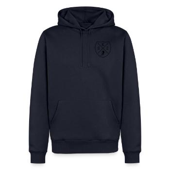 Ski ski sports d'hiver - Sweat à capuche Premium bio Homme - bleu marine - Devant - Nico (187cm)
