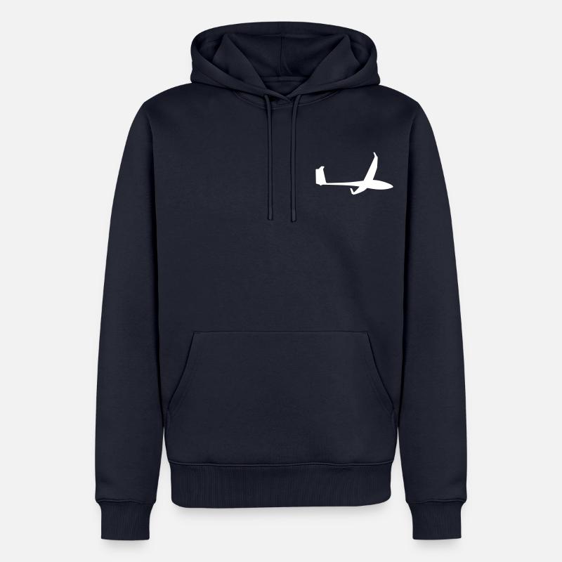 Glider Aerospace Aeroclub commande groupée - Sweat à capuche Premium bio Homme - bleu marine