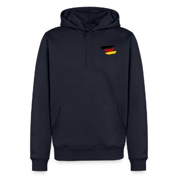 Style de drapeau allemand - Sweat à capuche Premium bio Homme - bleu marine - Devant - Nico (187cm)