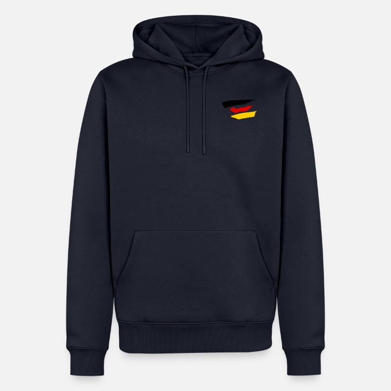 Style de drapeau allemand - Sweat à capuche Premium bio Homme - bleu marine