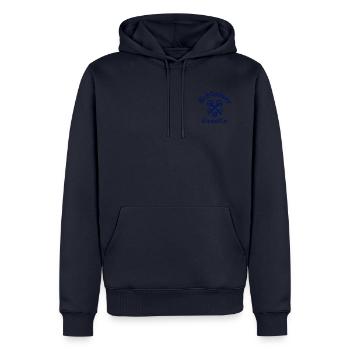 Schlossergeselle Zunftzeichen Blau - Männer Premium Bio Hoodie - Navy - Vorne - Nico (187cm)
