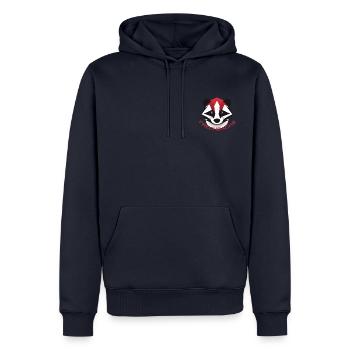 Frechdachs - Männer Premium Bio Hoodie - Navy - Vorne - Nico (187cm)