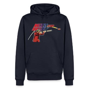 Need for Skeet transparent - Männer Premium Bio Hoodie - Navy - Vorne - Nico (187cm)