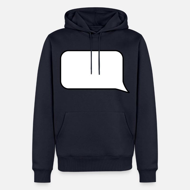 Sprechblase // Comic // Spruch machen // Aussage - Männer Premium Bio Hoodie - Navy