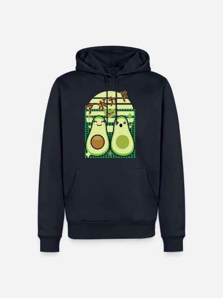 Kawaii Avocado love - Männer Premium Bio Hoodie - Navy