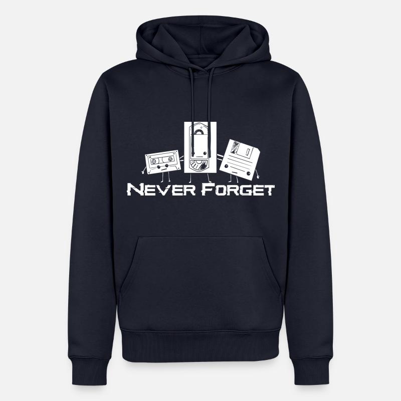 Kasette Video Diskette - Männer Premium Bio Hoodie - Navy