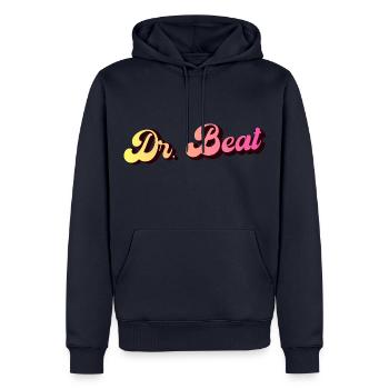 Dr. Beat Music Musik DJ Dancefloor Fun Geschenk - Männer Premium Bio Hoodie - Navy - Vorne - Nico (187cm)