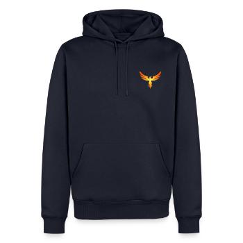 Phoenix Symbol - Männer Premium Bio Hoodie - Navy - Vorne - Nico (187cm)