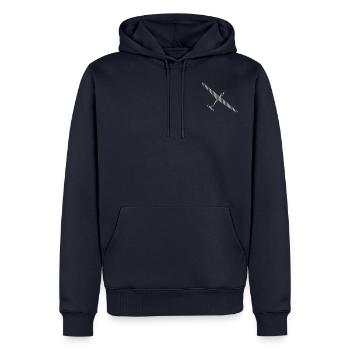 Glider Glider Glider Pilot Pilot - Men’s Premium Organic Hoodie - navy - Front - Nico (187cm)